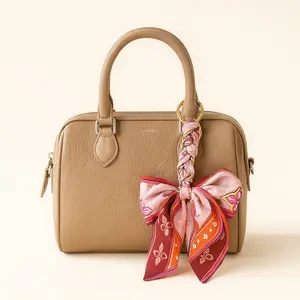 Silk Scarf Bag Charm – Stylish Handbag Accessory, Car Keychain & Extension Chain for Women’s Tote, Purse & Gift Ideas