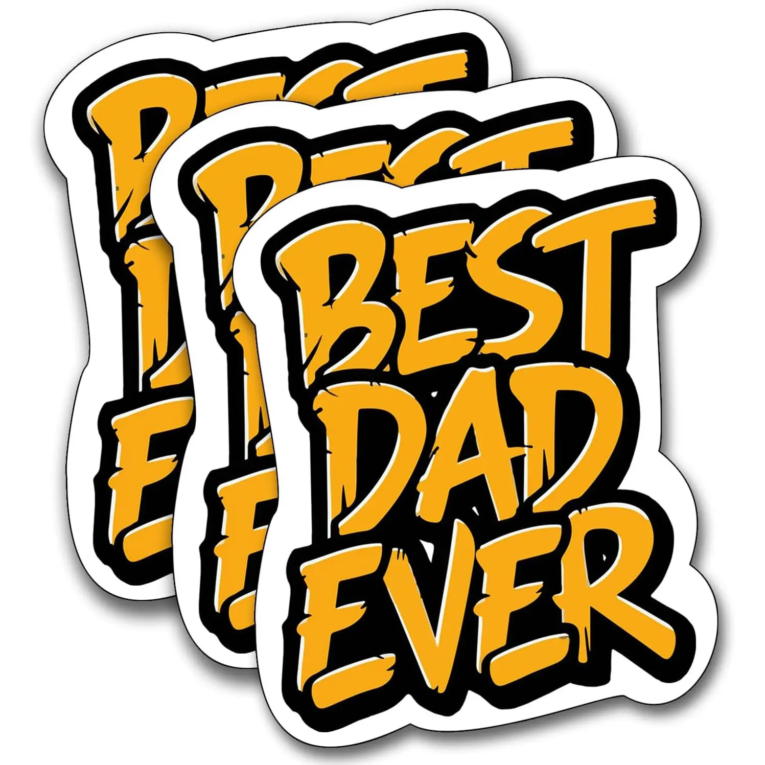 COMBO 3 PCS Best Dad Ever Sticker, Decal Gifts Dad Decorate Book Laptop Phone Water Bottles Kindles Tumbler Sticker, Waterproof Vinyl Decorate Sticker