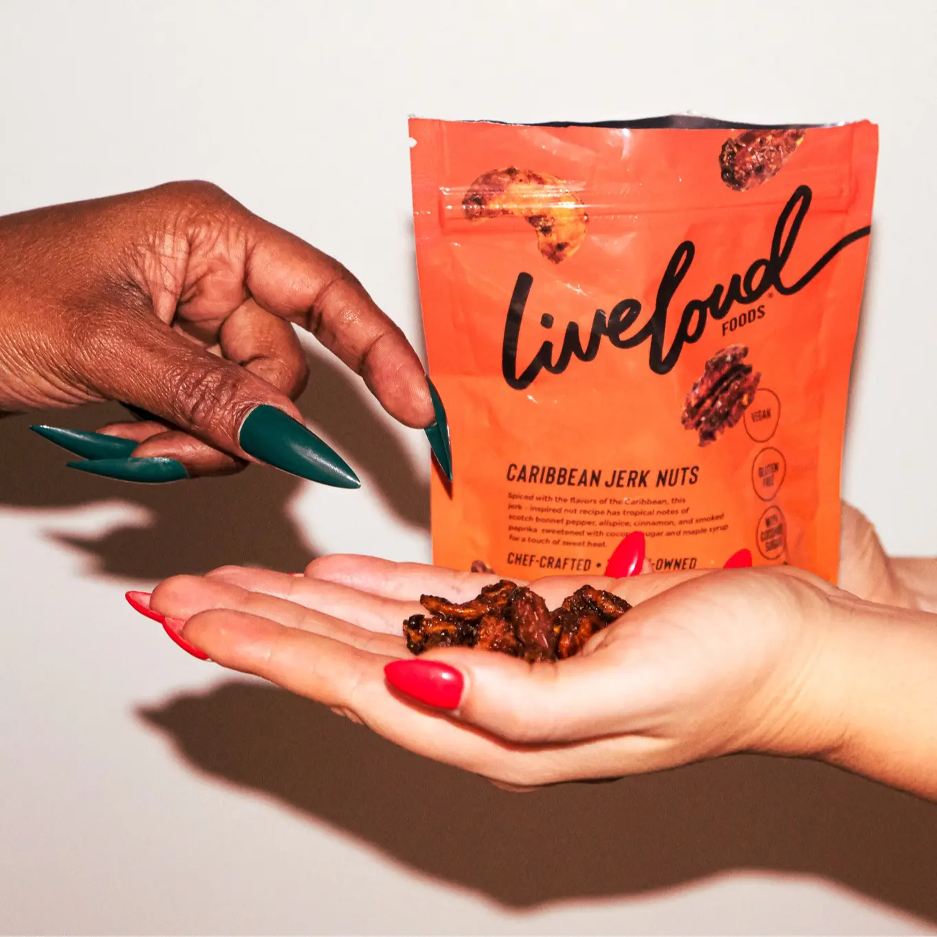 Live Loud Foods Caribbean Jerk Nuts exotic snack