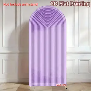 Lavender Ribbed Chiara Arch Backdrop Cover Double-Sided for Bridal Shower, Birthday Party, Baby Shower Decor, Party Decorations Banners, Standing Banner and Photo Shoots