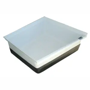 Polar White Rectangle ABS Shower Pan (27x23x10 in) - Ideal for House, Office, Cosy Apartment Bathroom Fixtures