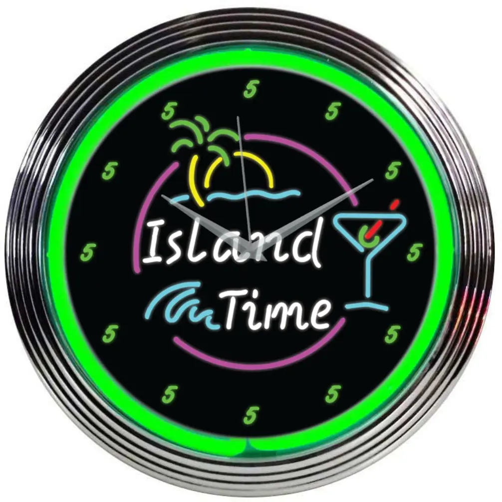 Neonetics Island Time Neon Clock Neonetics Island Time Neon Clock