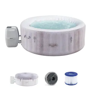 Bestway SaluSpa Cancun 2-4 Person Inflatable Hot Tub, Round Energy-Efficient Spa