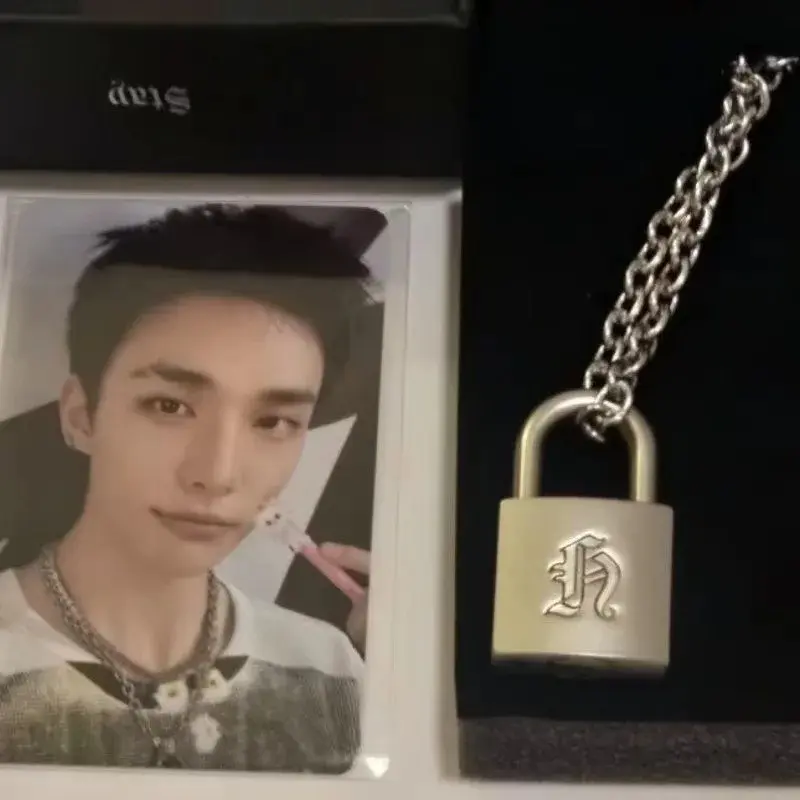 Fashionable Creative Metal Lock Necklace Same As Huang Xuanchen's Style New Punk Necklace Men Women Jewelry Fans Gifts