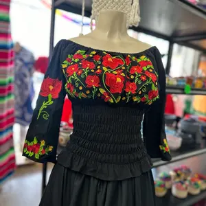 Divine Elegance: Long Sleeve Mexican Blouse