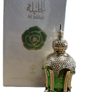 Al Jalilah Concentrated Perfume 1.30 ML - Exquisite Green Rose Design & Gold Accents - Al Jalilah الجليلة