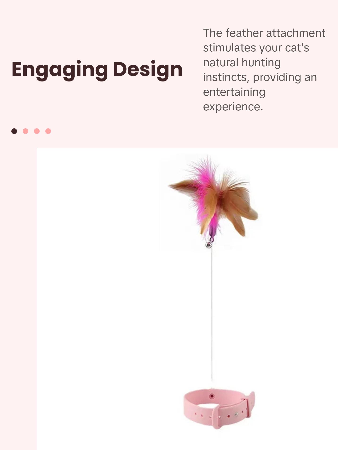 Feather Teaser Wand with Bell & Collar