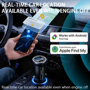 Car Charger GPS Locator Tracker, 20w/30w USB Phone Charger, Fast Charging Type C Qc3.0, Compatible with iPhone, Google, Android Phones