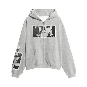 Kyn Apparel Hooded Sweatshirts  Clothing Retro Patchwork Portrait Print Jackets Y2k Tops 2026 Casual Fashion Hoodies Coats