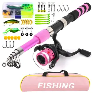 Fishing Rod Set 1.8m with Lure Box & Storage Bag, Pre-Loaded Reel, Ideal Gift for Beginners, Perfect for Fishing Enthusiasts, Fishing Gear Set