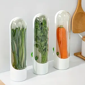 Vegetable Fresh Keeping Storage Box,1/3 Counts Multifunctional Herb Saver, Kitchen Storage Container for Mint Parsley Rosemary