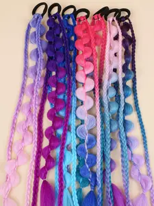 Ombre Colorful Hair Ties, Boho Style Hair Extensions for Women & Girls, Synthetic Hairpiece for Daily Use, Fashion Hair Accessories for Party, Daily Clothing Decor, Synthetic Hair Pieces