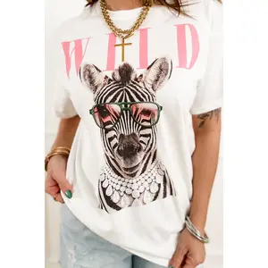 Plus/Reg Short Sleeve "Wild Zebra" Graphic Tee