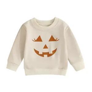 Toddler Baby Girls Sweatshirts Casual Crewneck Pullover Pumkin Winter Long Sleeve Tops Shirts Clothes 0-4T