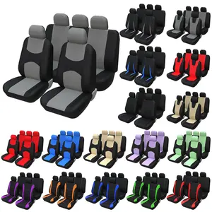 TOYOUN Universal Car Seat Covers Full Set No Zippers for Back Seat Full Car Seat Covers Set Front and Rear Protection