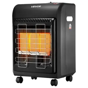 VEVOR Portable Propane Heater, 9000BTU Forced Radiant Space Heater with Stepless Temp Settings Tip - over Protection, Portable Garage/Shop for Sports, Boating, RVs, Indoor/Outdoor