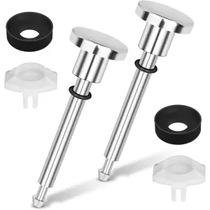 2 Set Universal Tub Spout Diverter Repair Kit, Bathroom Shower Bathtub Leaky Faucet Repair Replacement Parts, Includes 2*Diverter Valve Stems, 2*Gates and 2*Cup Seals (Chrome)