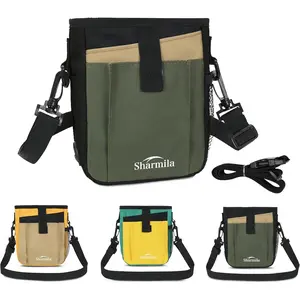 Sharmila Dog Treat Pouch - Large Capacity Storage & Multi-Pocket Design, Waterproof Training Treat Pouch Constructed from High-Density Oxford Fabric for Pet Training, Dog Walking, Hiking (Green)