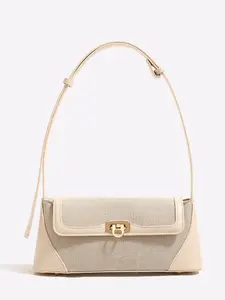 New minimalist and stylish patchwork elegant, portable and one shoulder underarm Stylish Square Handbag Shoulder Bag suitable for daily commuting and weekend dates