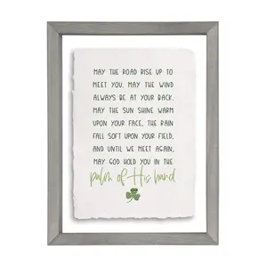 Sincere Surroundings 14" Palm of His Hand Floating Frame Art