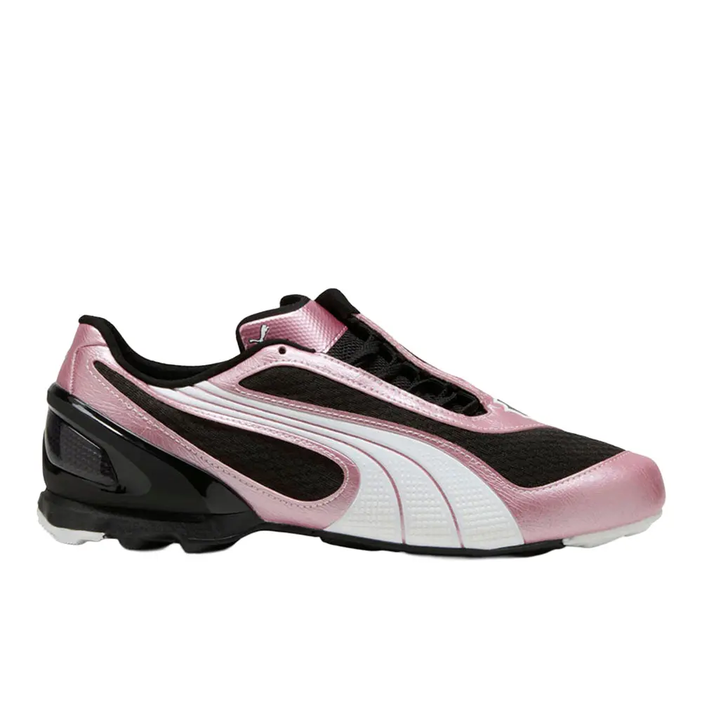 PUMA Mens V S1 Metallic Lace Up Sneakers Shoes Casual - Pink