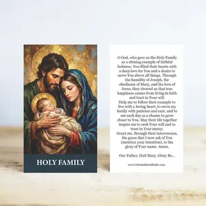 Holy Family Prayer Cards | Wallet Size | 50, 100, 250, 500, 1000