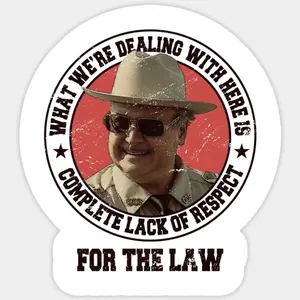 Buford T. Justice Sticker – Classic Smokey and the Bandit Sheriff Vinyl Decal for Cars T0W