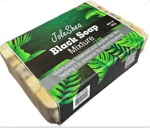 Jole Shea Black Soap Mixture - Nourishing Moringa Extracts for Daily Use - Gentle Cleansing Bar for All Skin Types - Moisturizes & Protects Skin Barrier