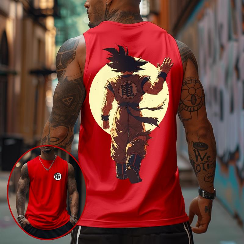 Dragon Ball DBZ Son Goku Unisex Summer outfits men streetwear 80s 90s graphic tees cotton Anime tank tops men gifts