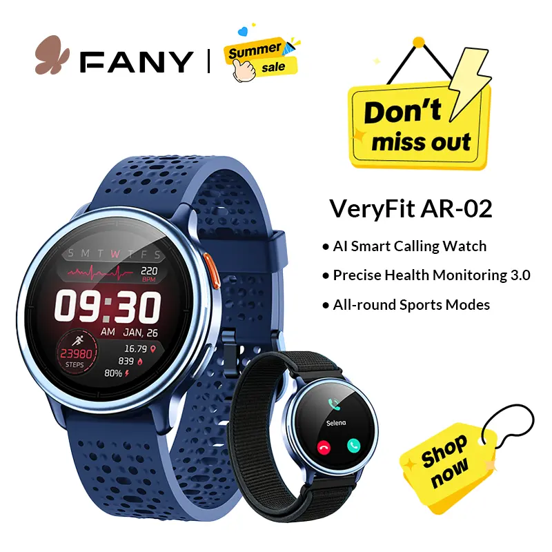 FANY AR-02 Next-Gen AMOLED Smartwatch - Adult Unisex Aluminum Metal Wearable Tech with AI Voice, Bluetooth Call, 120+ Sports Modes, IP68 Waterproof, 24/7 Health Tracks, Heart Rate & Sleep Tracker for iOS Android (Perfect Gift), Devices, Touchscreen sohoch