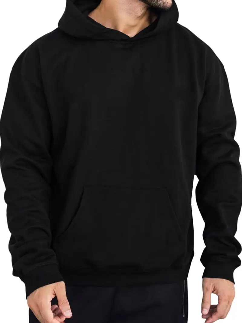 JXT Basic Oversized Hoodie for Men and Women - Solid Streetwear Style Fleece Pullover Hoodies for Women and Men Cozy Oversize Fit 300 GSM Thick Fleece Classic Solid Colors Unisex Casual Wear Long Sleeve Menswear Plain Apparel