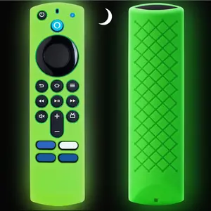 Firestick Remote Cover Glow in The Dark - TV Stick 4k Remote Cover 3rd Gen, Firestick Remote Case Anti Slip  Sleeve (Green)