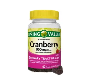 Spring Valley Cranberry Gummies Dietary Supplement, 500 mg, 60 Count