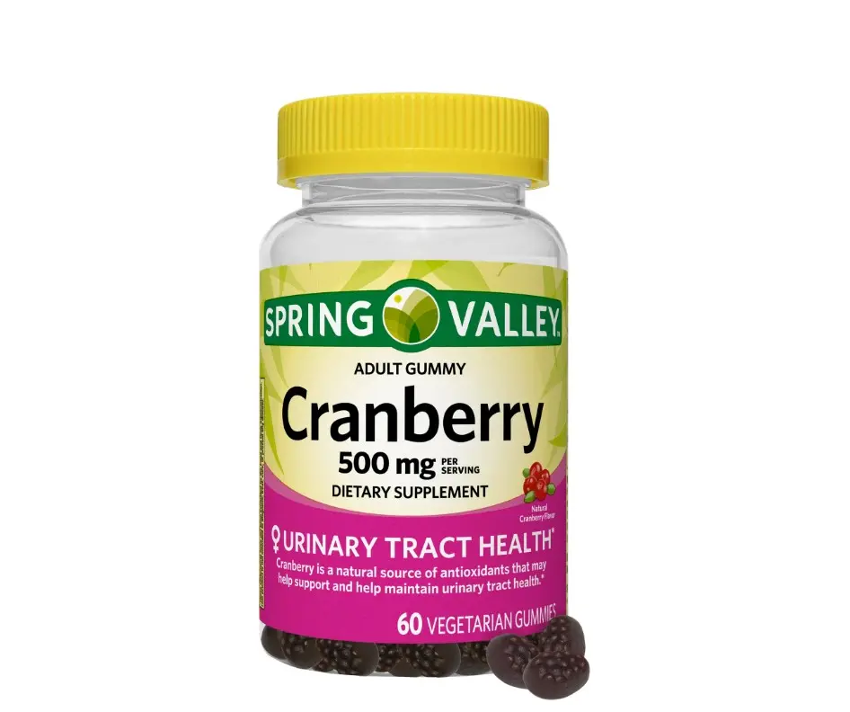 Spring Valley Cranberry Gummies Dietary Supplement, 500 mg, 60 Count