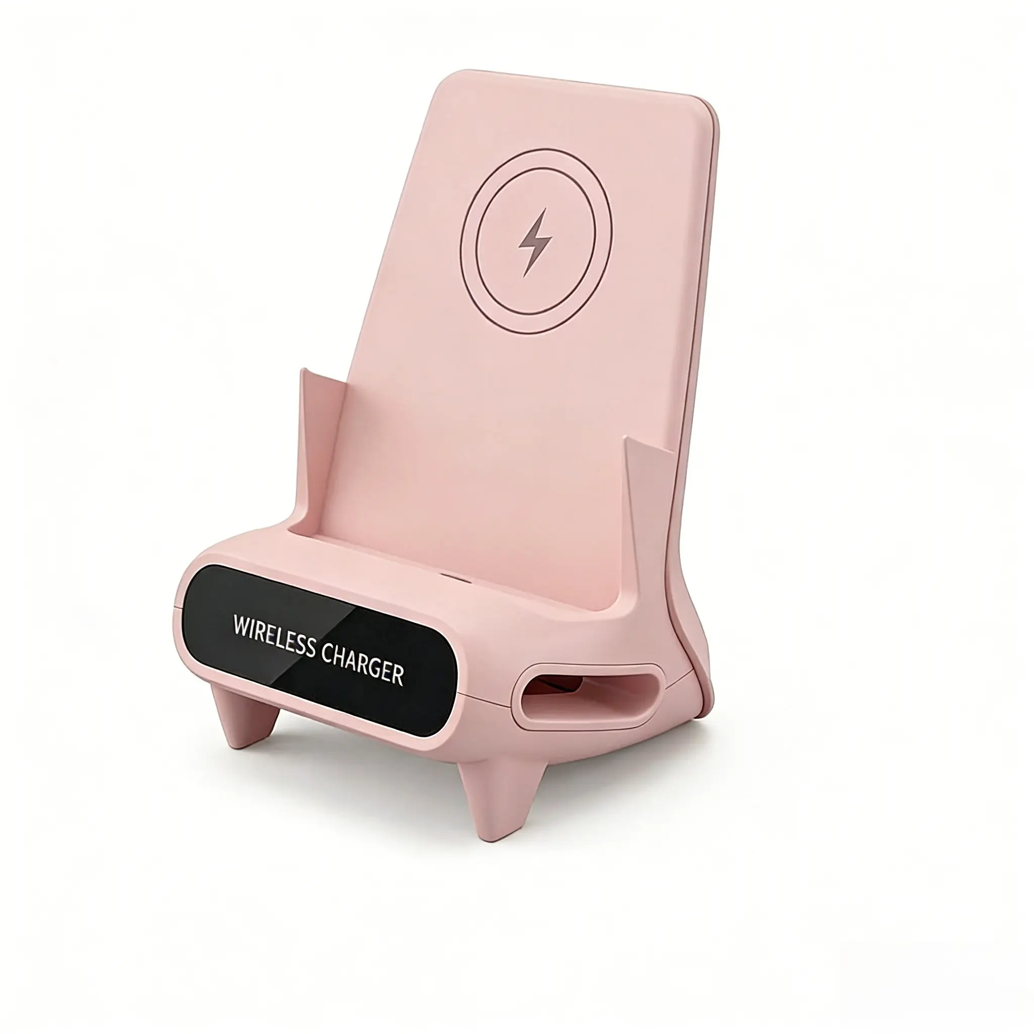 Mini Chair Phone Stand Wireless Charger Magnetic Charger Dock With 3 Magnetic Heads Compatible with universal mobile phone models 15W wireless charging station