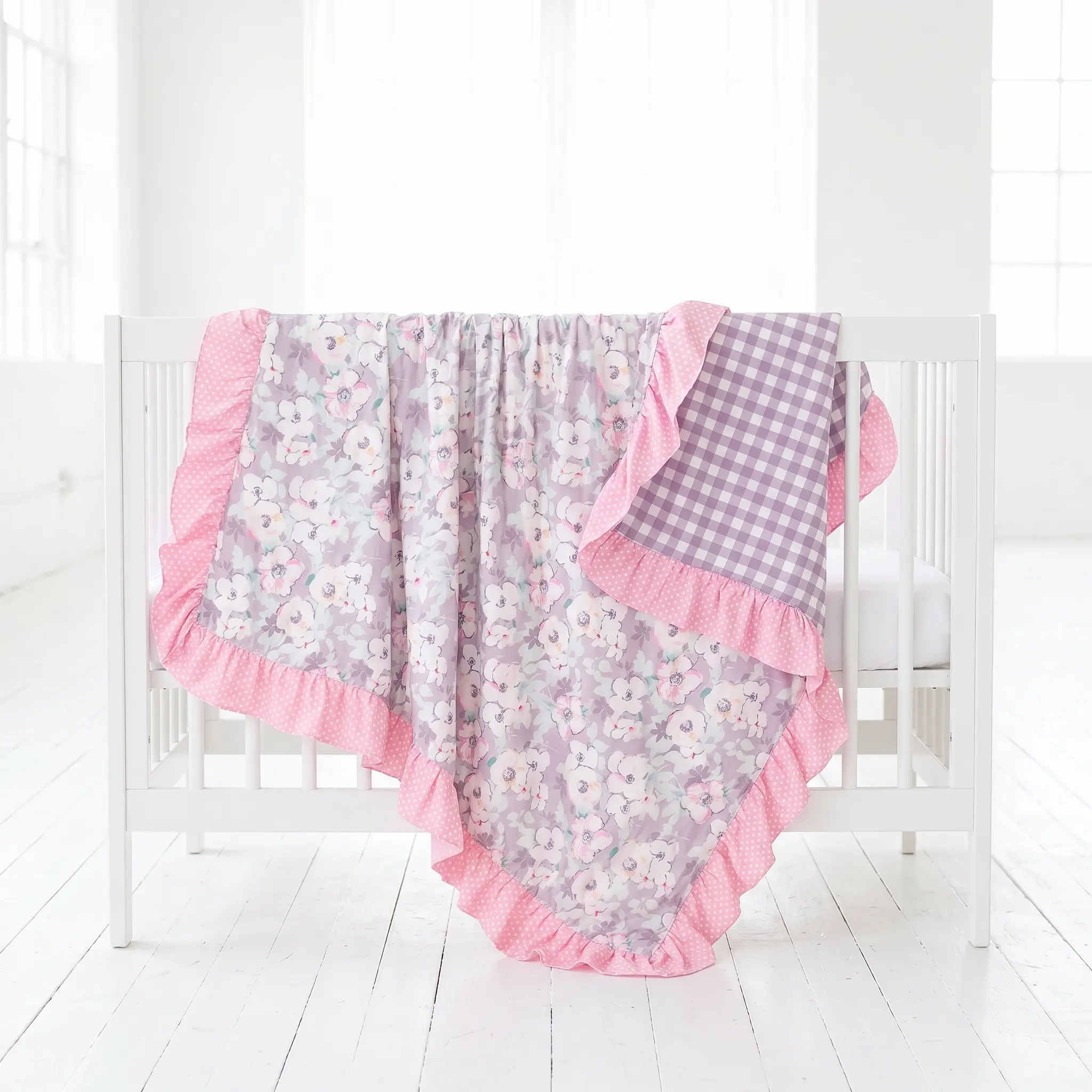 Bloom Baby Bloom Ruffle Reversible Blanket