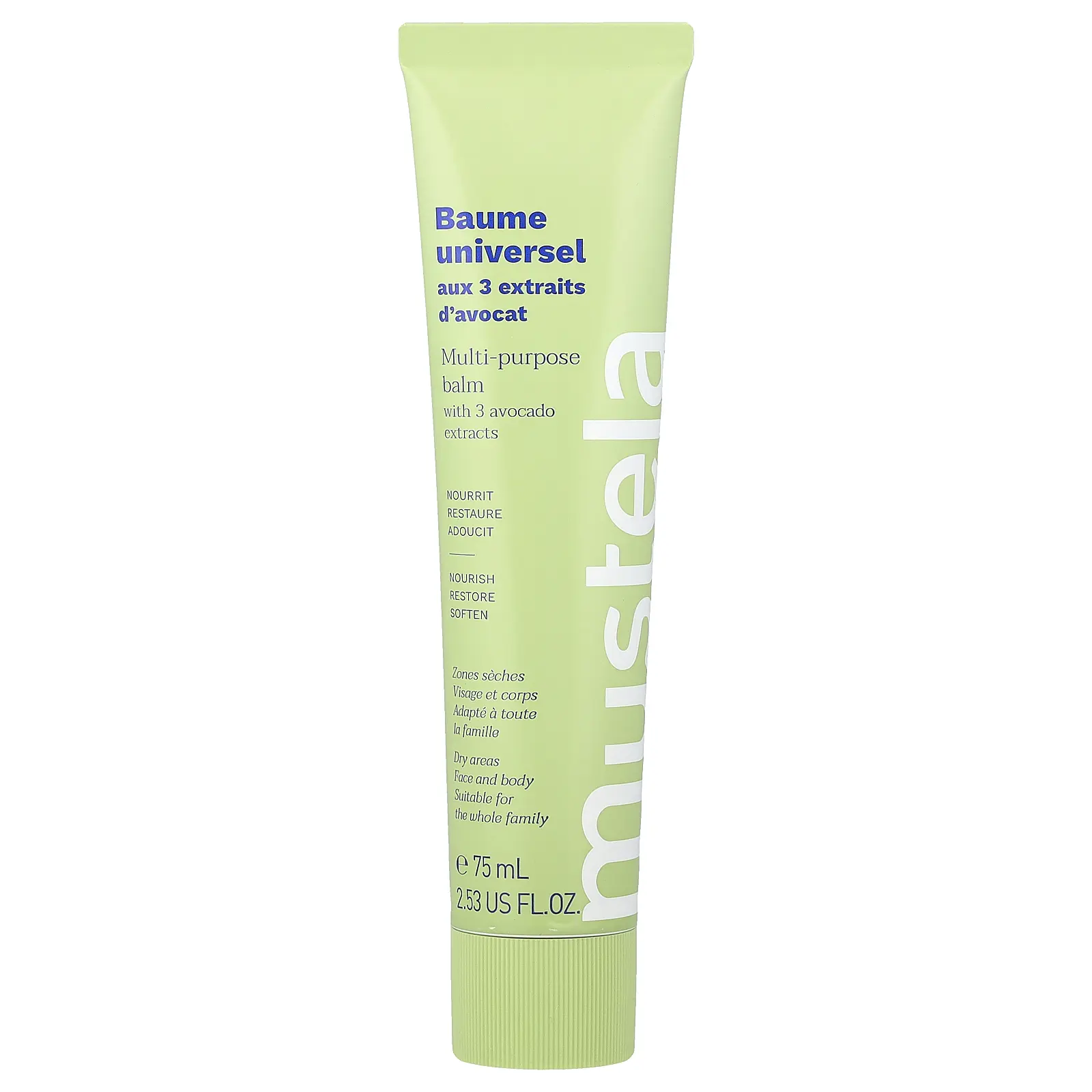 Mustela Multi-Purpose Balm with 3 Avocado Extracts, 2.53 fl oz (75 ml)