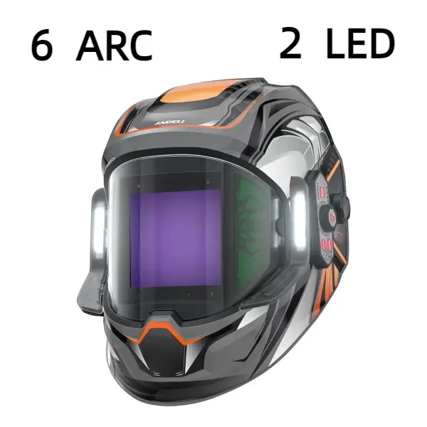 ANDELI Auto-Darkening Solar-Powered Welding Helmet – Auto-Darkening Helmets for Metalworking, MONER LED, 4 Arc Sensors, 3.94"x3.74" True Color Large Screen, Adjustable Shade, MIG/TIG Use, Includes Welding Cap, Metalworking Welding Helmets