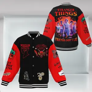 Strangger Thinggs Movie Friend Dont Lie Baseball Jacket, The Helfire Club Art Design Varsity Jacket, Gift For Fans, Merch Unisex Streetwear | 081125.C01267.ID02