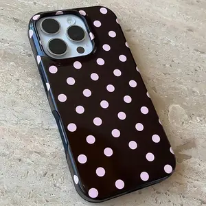 A Jelly Black Polka Dot TPU Shockproof Full Coverage Case Designed for iphone 17 promax case air 16 plus 15 promax 14 pro 13max 12 Samsung S25 EDGE S24 S23 S22, Making It a Perfect Birthday And Christmas Gift for Couples, Daughters, And Teenage Girls.