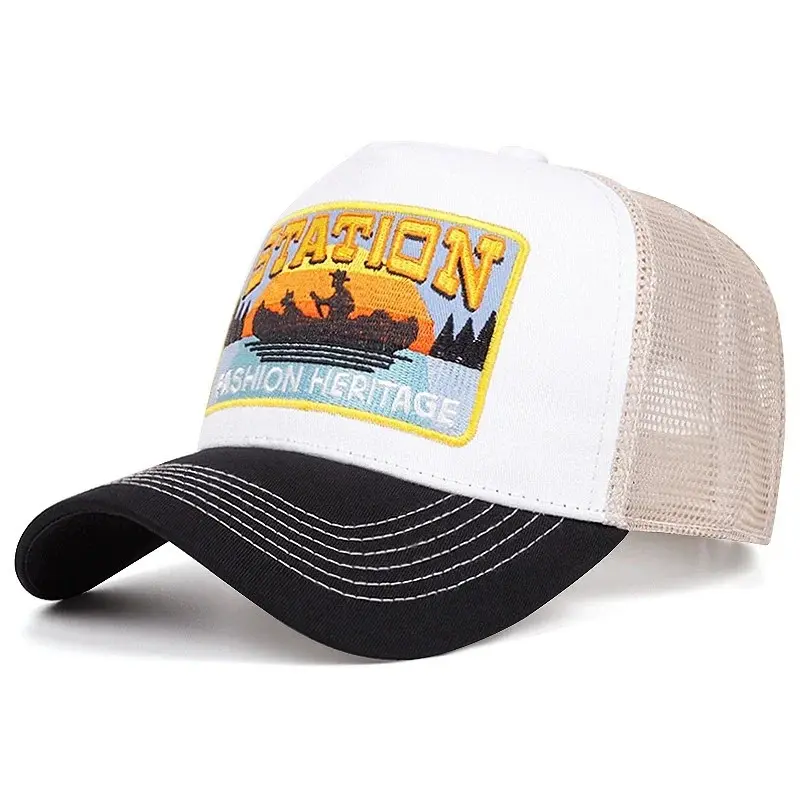 Hot Sale Unisex Baseball Cap Classic STATION Letter Pattern Mesh Cap Men And Women Breathable Streetwear Summer Trucker Hat Hot Sale Unisex Baseball Cap Classic STATION Letter Pattern Mesh Cap Men And Women Breathable Streetwear Summer Trucker Hat