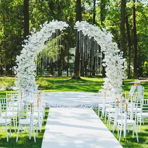 Garvee Metal Garden Arch for Climbing Plants, 290 cm High, White, Ideal for Outdoor Events Like Weddings, Parties, and Celebrations, Dimensions 9.8 x 7.2 Feet, Suitable for Indoor and Outdoor Decoration