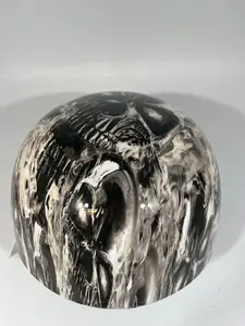 Baseball Cap Style Motorcycle Helmet CHROME SKULLS