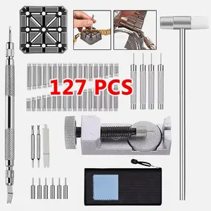 Adjust Watch Band Strap Bracelet Link Pin Remover Repair Resizing Tool Kit - 127x Adjustable Tool for Repairing and Resizing Watches