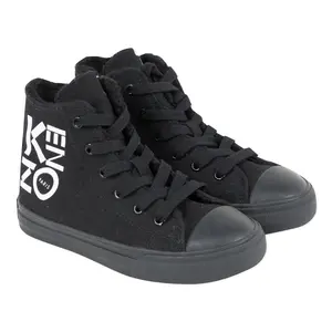 KENZO KIDS Black Logo High-Top Sneakers