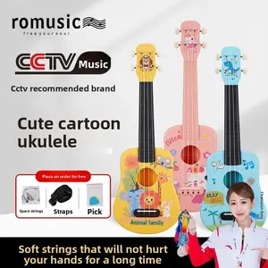 Ruomi Ukulele 21inch Beginner Instrument Entry-Level Cartoon Style Unisex Strumming Small Guitar pj  dguitars