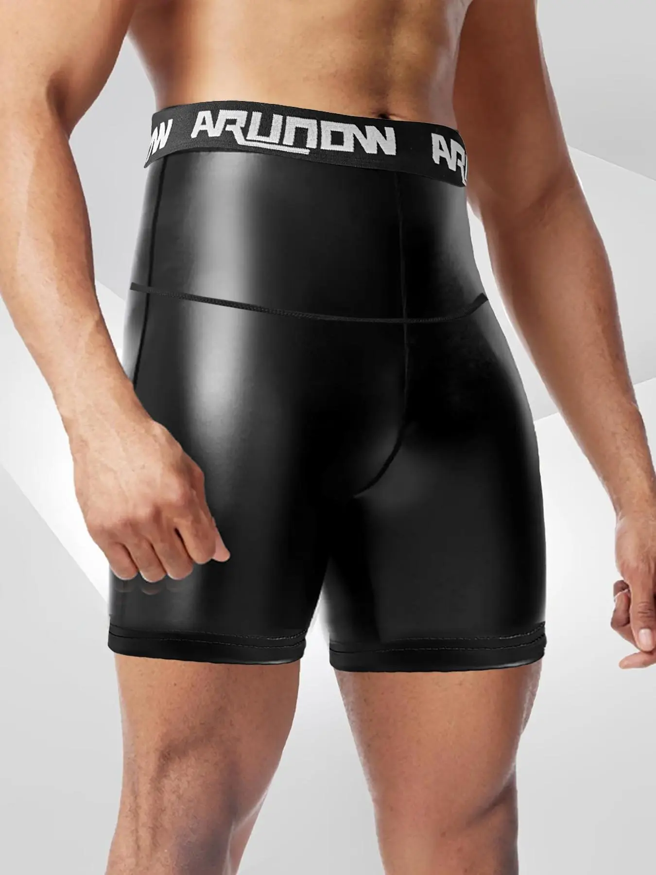 Sauna Sweat Shorts For Men, Workout Compression PU Shorts, Tummy Control Shapewear, Sports Waist Trainer, Sweat Waist Trainers, Waist Shaper, Waist Sculptor, Waist Reducing Shapewear, Sweat Waist Trimmer