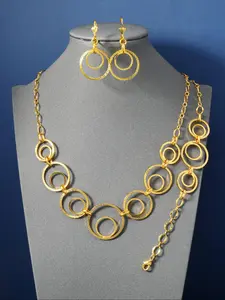 Women's Elegant Minimalist Jewelry Set, Trendy Exquisite Pendant Necklace & Dangle Earrings, Chic Jewelry Set As Gift for Girlfriend