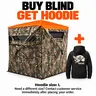 TIDEWE Vis360 360° See-Through Hunting Blind, Silent Pop-Up Deer Ground Blind with Removable 300D Blackout Panel, Adjustable 270°/360° Viewing, 4 Full Panels