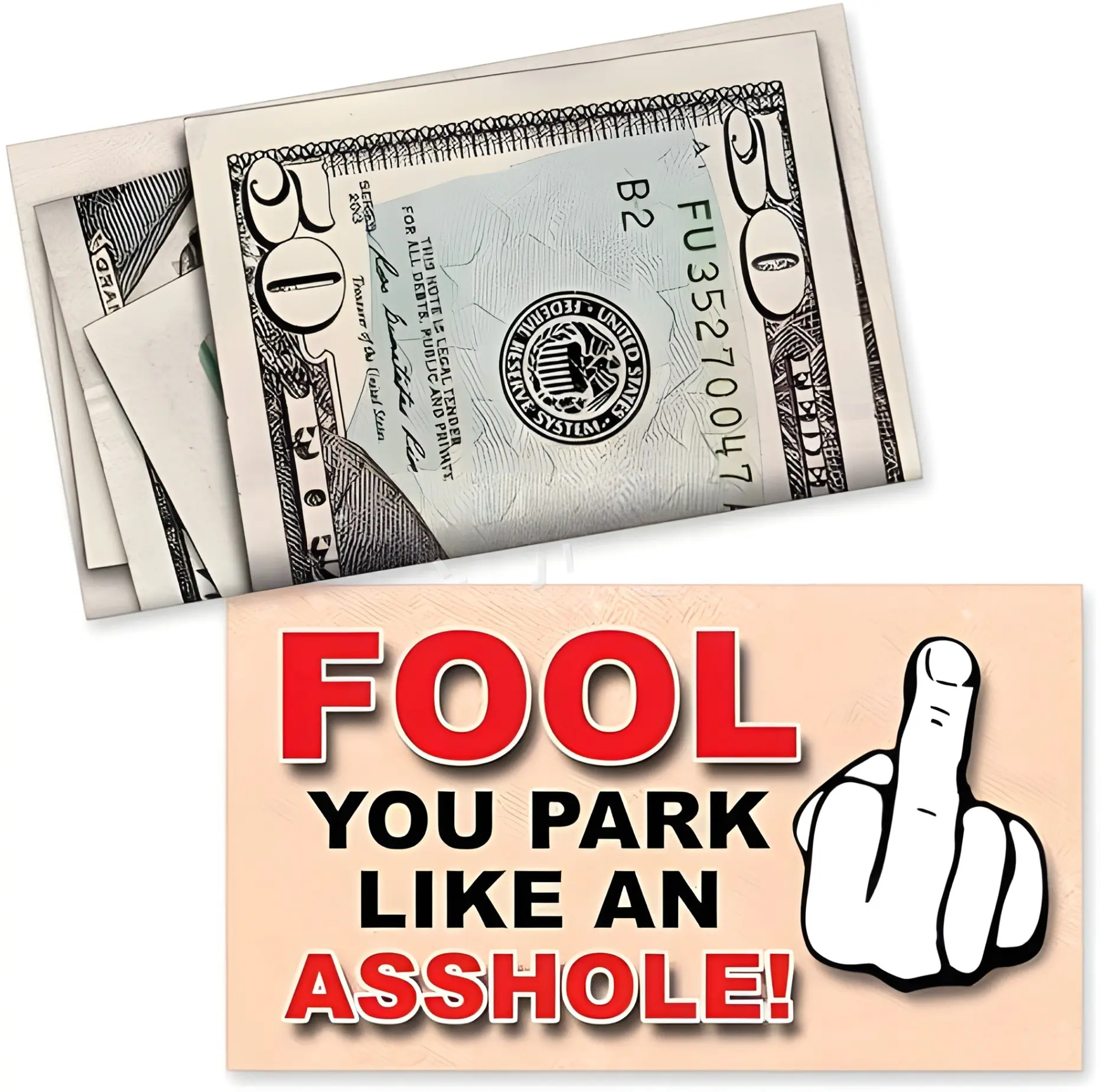 50PCS Bad Parking Cards Prank for Terrible Drivers , 3.5x2 in, cardstock. Funny joke cards for bad parkers. Perfect prank gift for adults